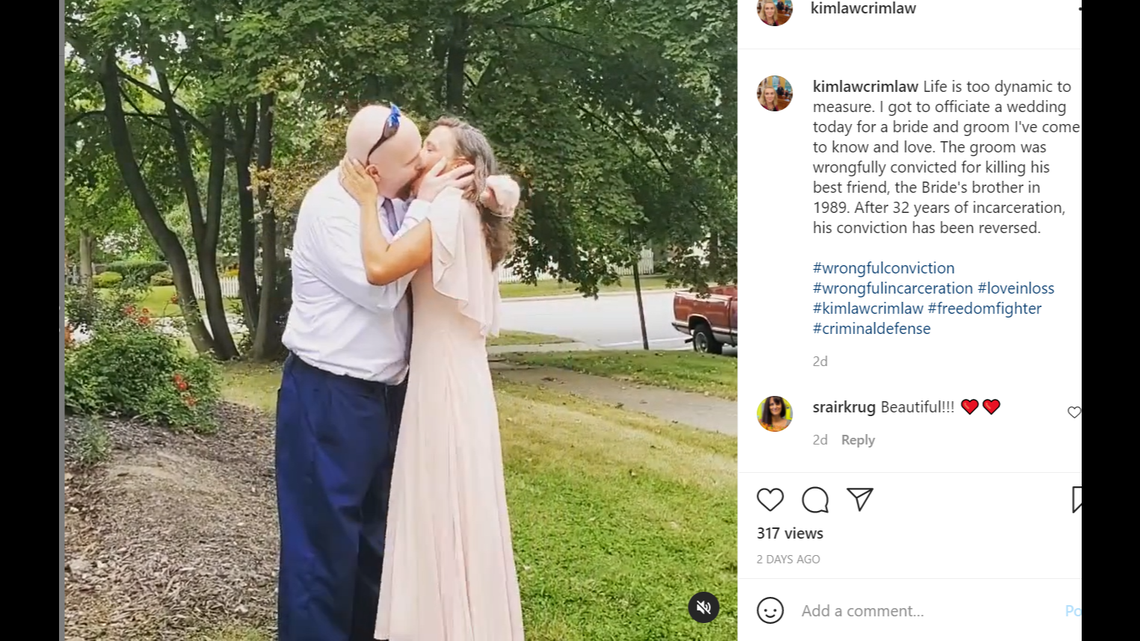 An Ohio woman married a man accused of murdering her brother in 1987.