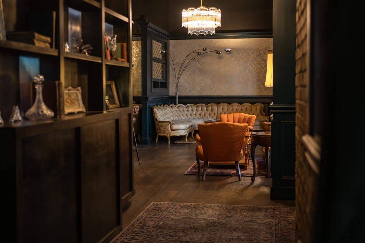 A lounging area is seen at The Blacklist on Tuesday, Jan. 20, 2026, in Leawood.