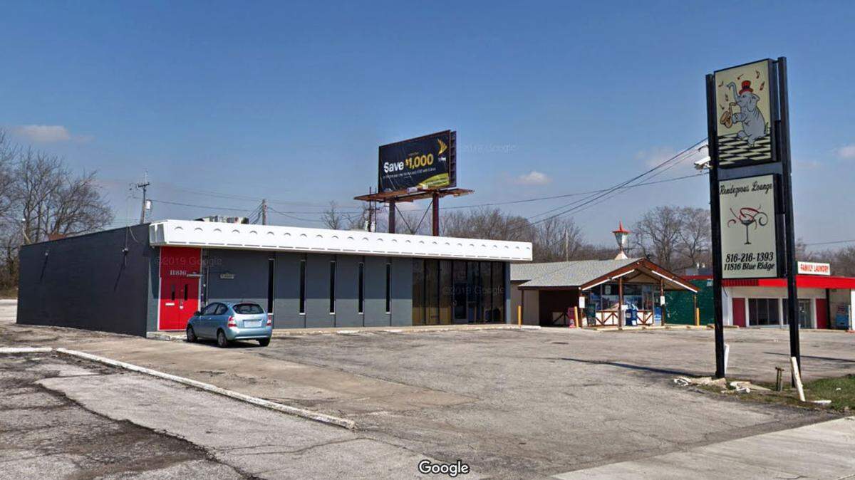 A man died at a hospital after being shot at a south Kansas City bar early Monday, police said. A homicide investigation is underway at the Rendezvous Lounge, 11816 Blue Ridge Blvd. This Google Maps Street View image of the area is from 2019.