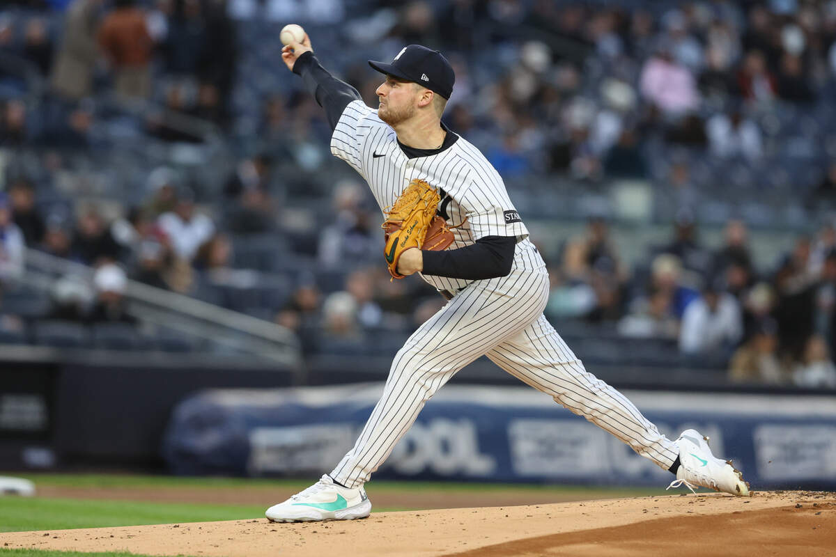 New York Yankees starting pitcher Clarke Schmidt kept the Kansas City Royals mostly in check early during a Wednesday, April 16, 2025 Major League Baseball game at Yankee Stadium.