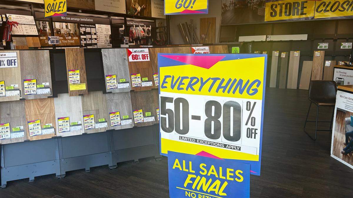Closing sales are on at LL Flooring at 2618 N.E. Vivion Road.
