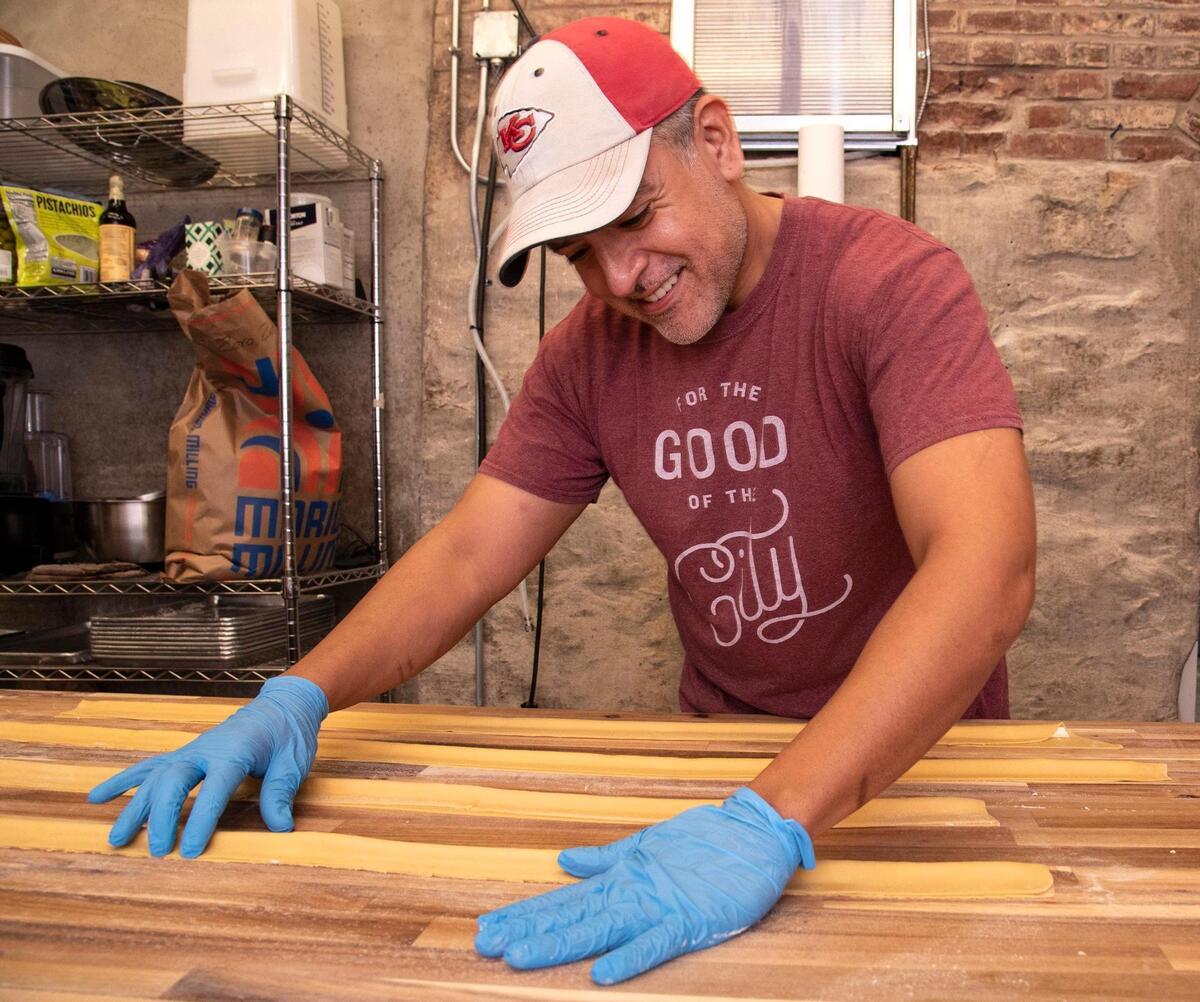Rocrigo Bararrios forms the pasta at Zero Zero Handmade Pasta.