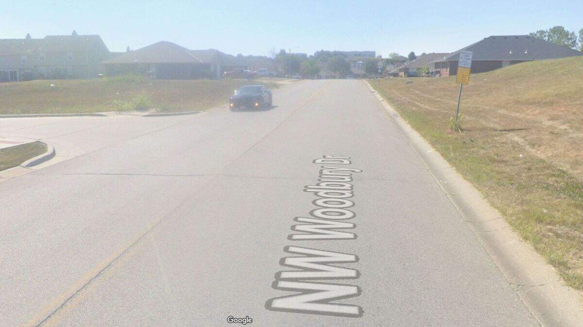 A middle school student waiting for a bus was injured when a vehicle left the roadway and stuck the student along Northwest Woodbury Drive, west of South Buckner Tarsney Road, in Grain Valley, a police spokesperson said. This Google Maps Street View image of the area is from September.