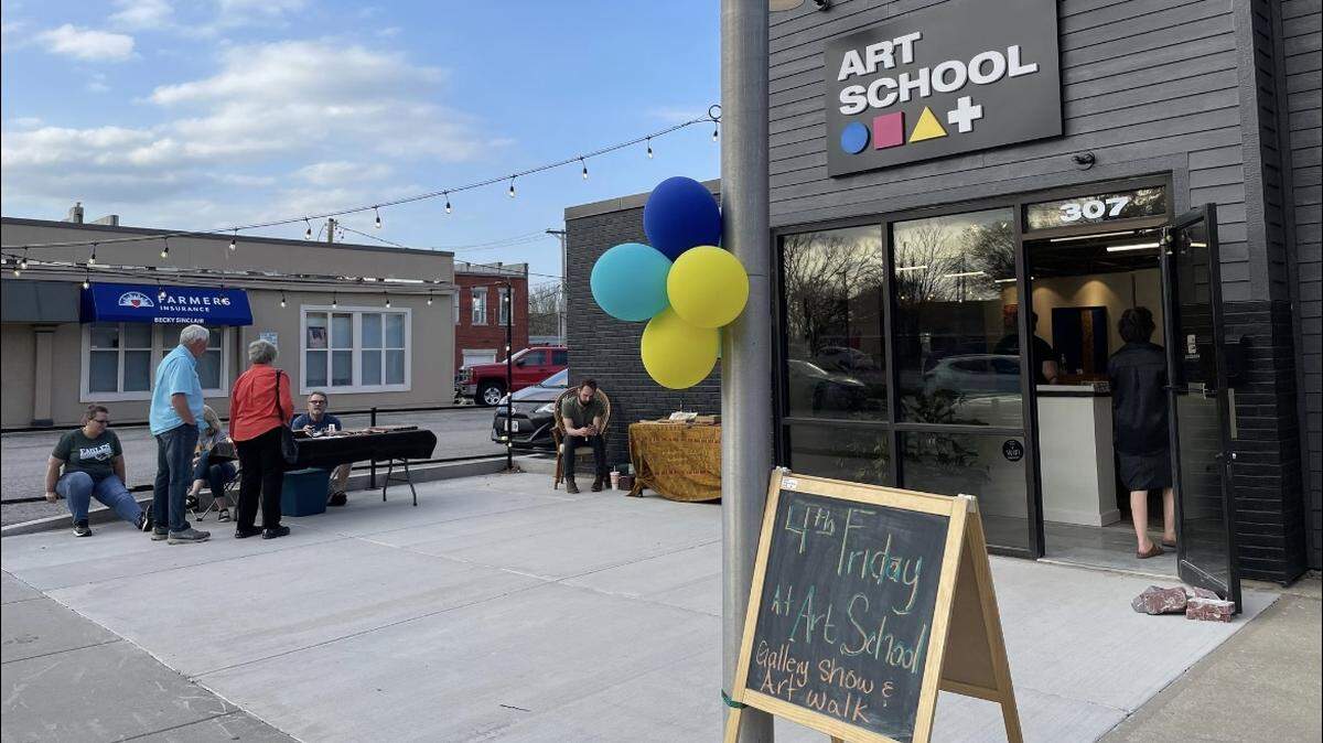Art School KC displayed work during a Fourth Fridays Art Walk in the spring. The nonprofit will be showcasing its renovated space and gallery on Friday.