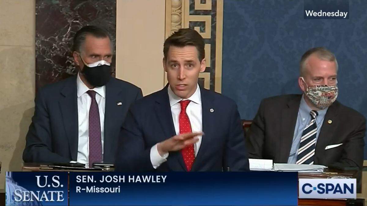 The Utah senator’s eyes said it all on the evening after the insurrection.