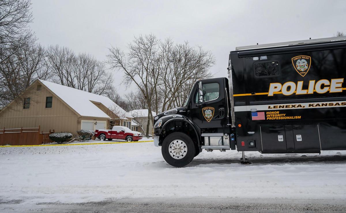 Lenexa Police were on the scene where two women were found dead at a home in the 15400 block of W. 90th St., on Wednesday, February 12, 2025.