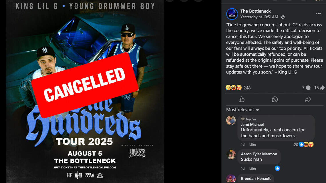 Hip hop artist won’t perform near KC, canceling tour and citing ICE concerns