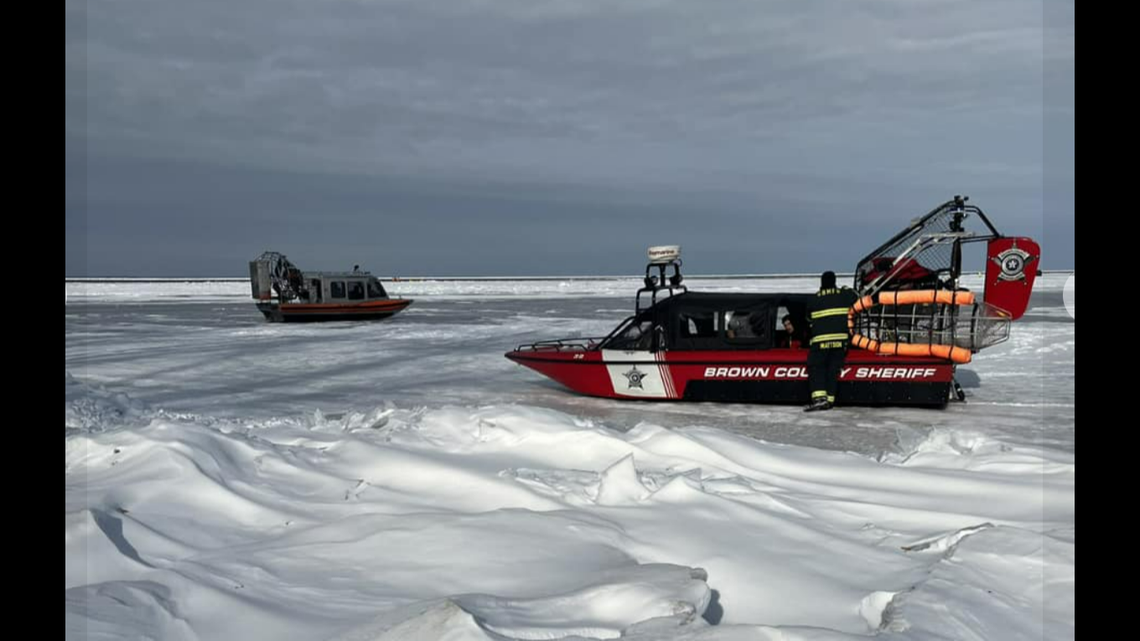 First responders in Wisconsin rescued dozens of people who became stranded on a large chunk of ice that broke away from the shoreline and drifted out into the frigid waters of Green Bay.