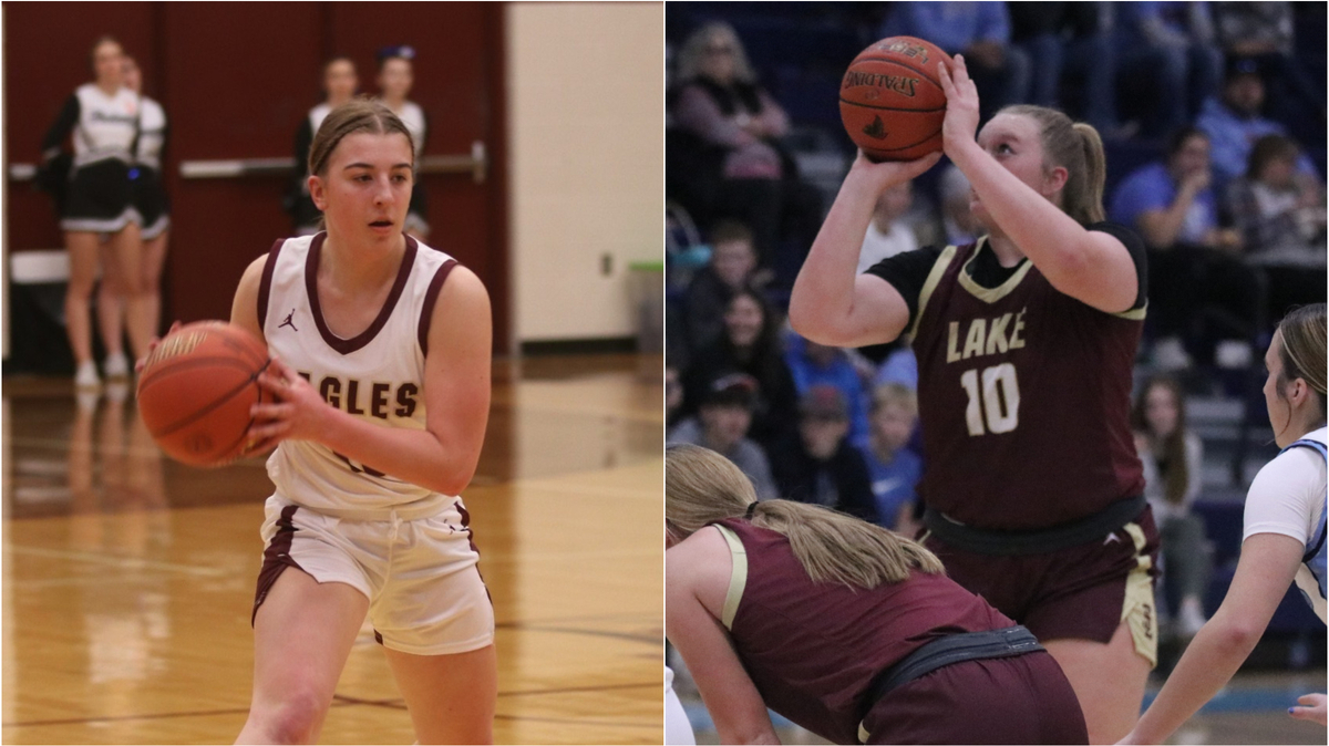 Silver Lake senior duo McKinley Kruger (left) and Makenzie McDaniel (right) are hoping to lead their undefeated squad to a 3A state championship.