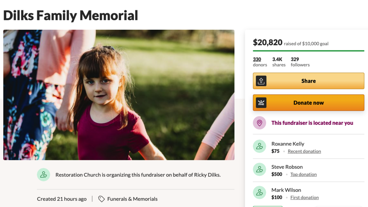 The child killed Monday in a four-vehicle crash near Gardner in rural Johnson County was identified as 8-year-old Callie Dilks, according to an online fundraising page set up on GoFundMe.
