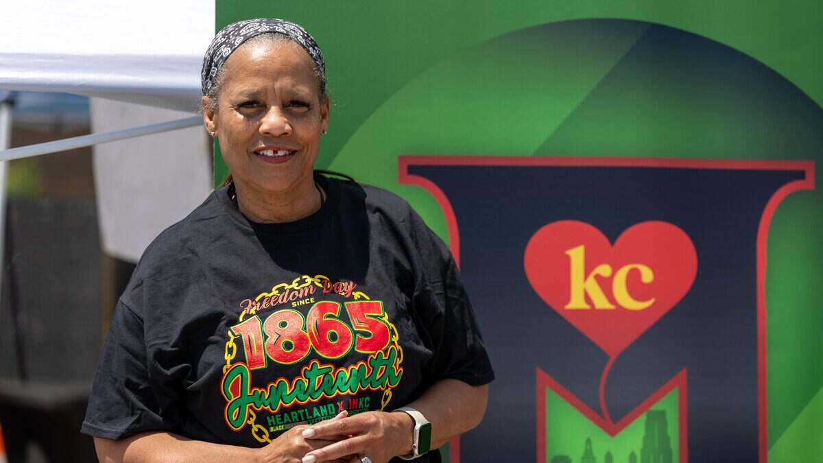 Kim Randolph-Davis, CEO and President of Heartland Black Chamber of Commerce during JuneteenthKC 15th Annual Heritage Festival at E 18th Street on Saturday, June 20, 2026.