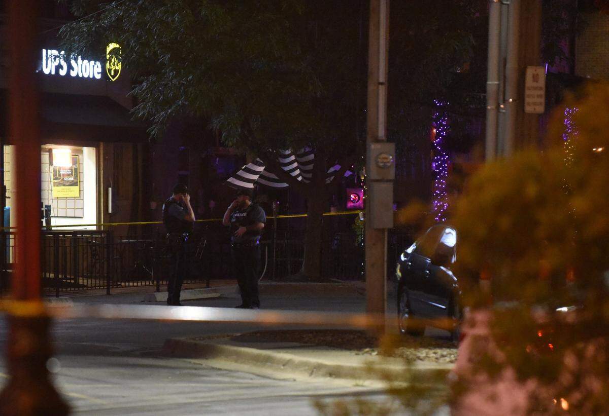 Kansas City police on Thursday were searching for a man wanted for several violent felony crimes, including shooting at police officers and carjacking a person in the Brookside Plaza area.