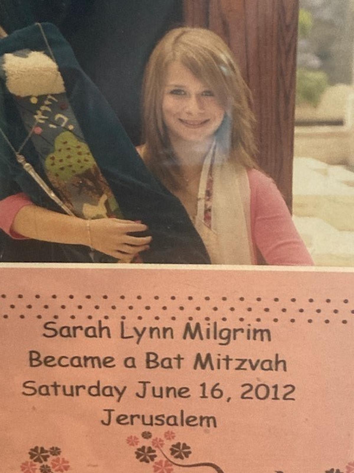Bat Mitzvah photo of Sarah Lynn Milgrim, who was killed Wednesday, May 21, 2025, in a shooting outside the Capital Jewish Museum in Washington, D.C.