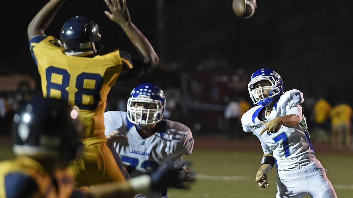 
Blue Springs South quarterback Noah Nigro against Liberty North
