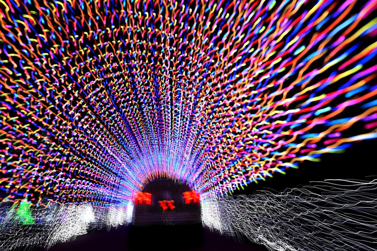 With children’s faces glued to the windshield or popping out of sunroofs, thousands of viewers are greeted by a tunnel of lights for this, the 35th annual, Christmas in the Park at Longview Lake Campground. This magical winter wonderland features one million lights and 175 animated displays. Donations benefit 39 local charities. Since its inception, Christmas in the Park has donated more than 1 million dollars to charities in the Kansas City area.