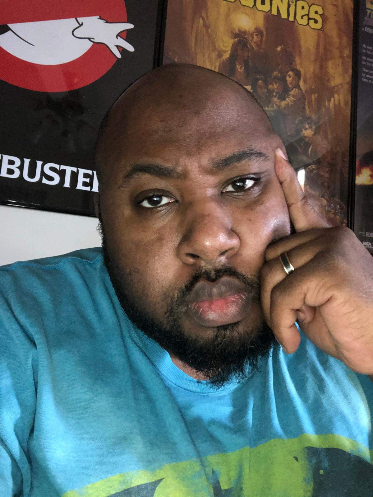 With schools closed, Brandon Roper is teaching his Ruskin High School ancient history students online from his home office and says he could do it this way all schoolyear if necessary.