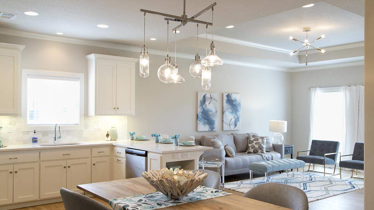 SAB Homes’ Manchester plan offers main floor living in style.