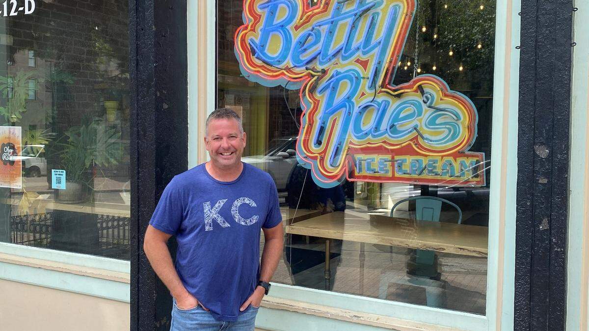 Betty Rae’s Ice Cream owner and CEO Matt Shatto stands outside the business in this file photo.