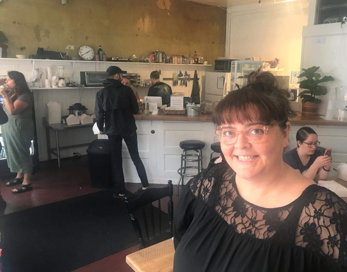 Jenny Wheat at her new Wheat Neighborhood Table in the Crossroads.