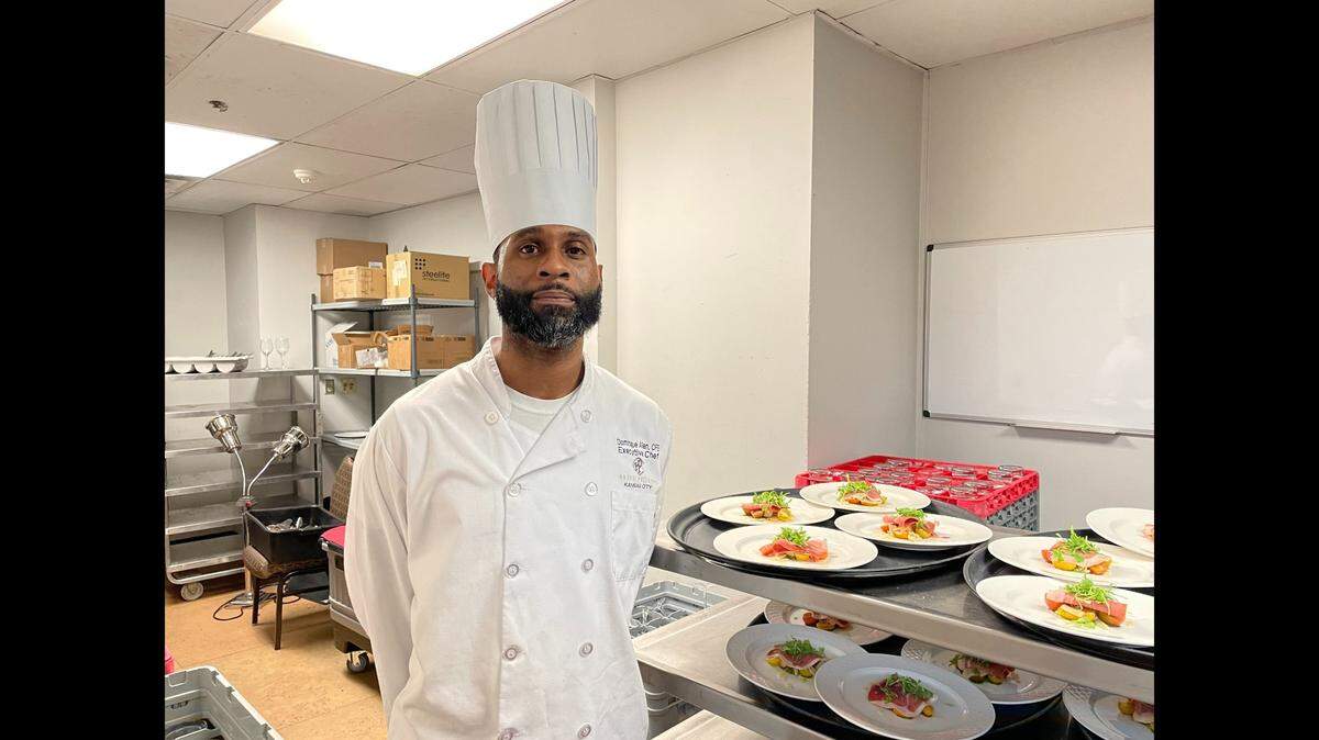 Dominique Allen, chef at Hotel Phillips in Kansas City, adds fun and drama to dining with the Le Petite Chef and Friends 3D immersive dinner.