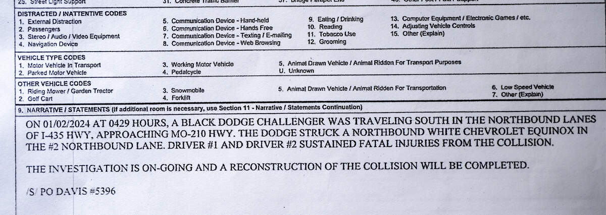 A Kansas City Police Department report on the crash provided to Diahna Carroll makes no mention of the fact that the driver who killed Alphonso Carroll was being pursued by police. 