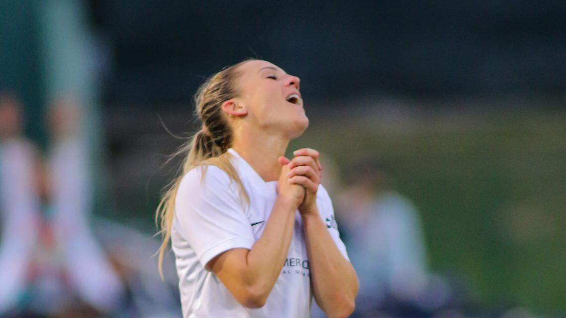 Amy Rodriguez, traded to the NC Courage last week for three players, had one final community appearance to make this week before jetting off to North Carolina.
