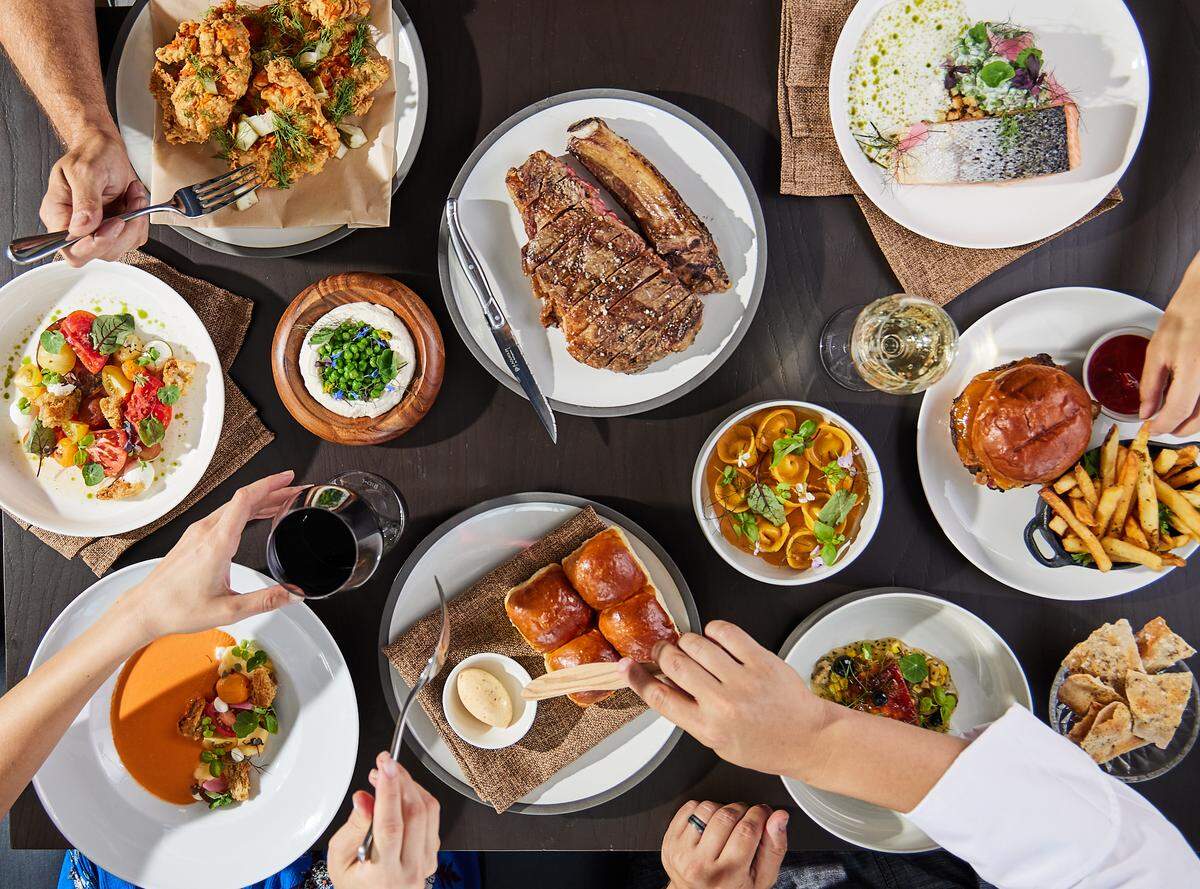 A variety of the dishes served at Acre in Parkville.