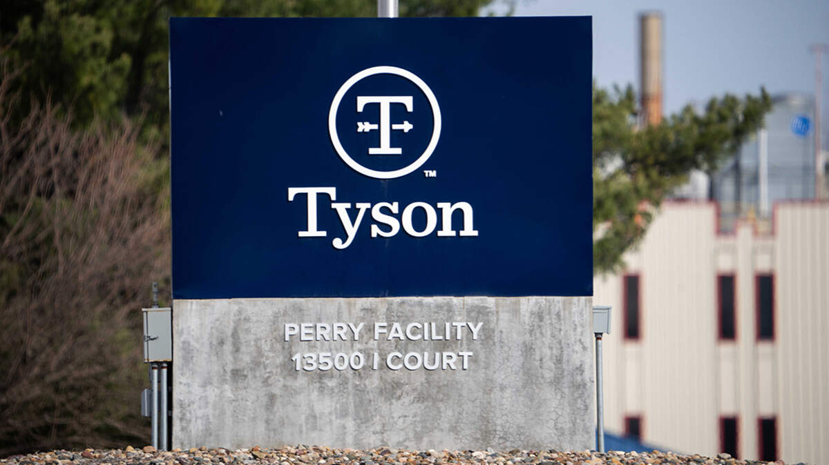 The Tyson pork packing plant Tuesday, March 12, 2024, in Perry, IA.