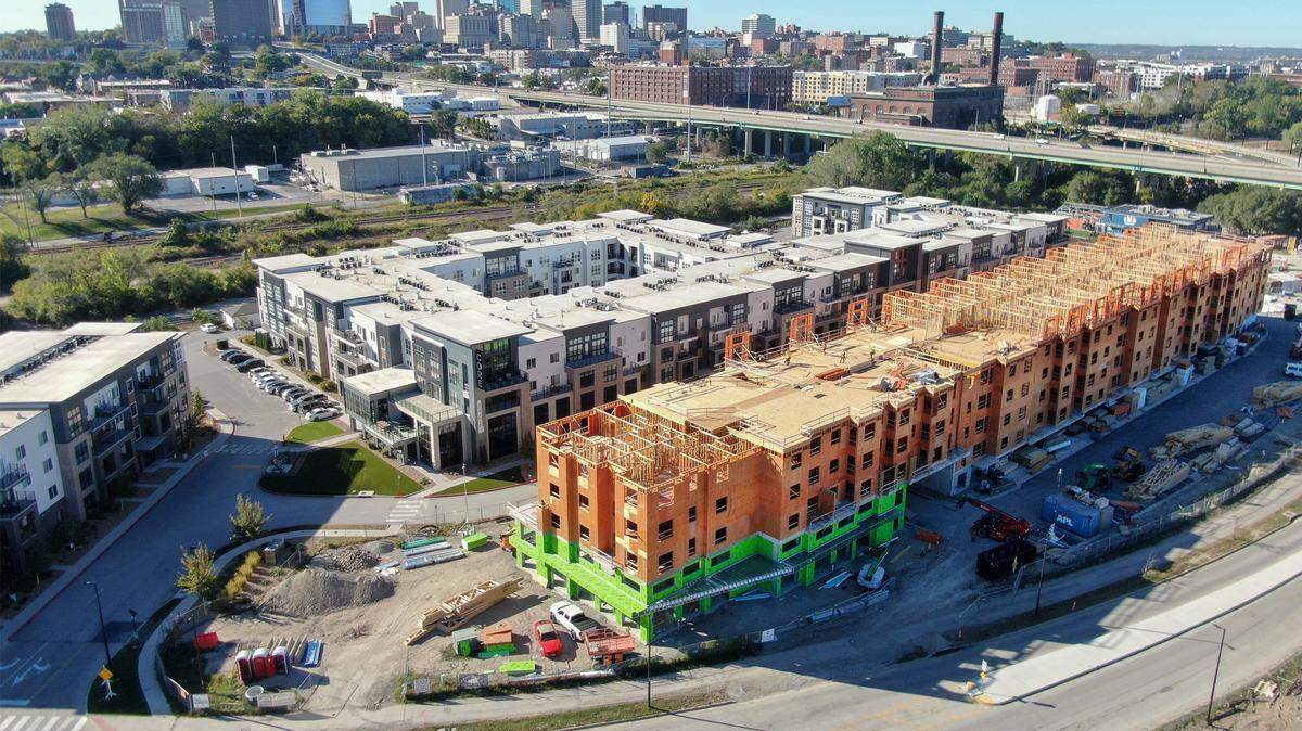 CORE II is the second phase of the CORE apartment complex developed by NorthPoint Development in Berkley Riverfront Park on Tuesday, October 21, 20225, in Kansas City.