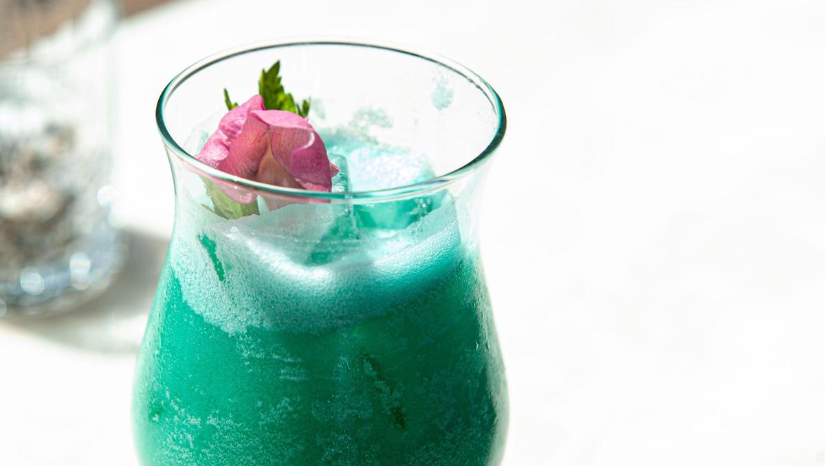 A Blue Hawaiian drink from Outta the Blue in Leawood. This is the third location the business owners have opened since the beginning of the pandemic.