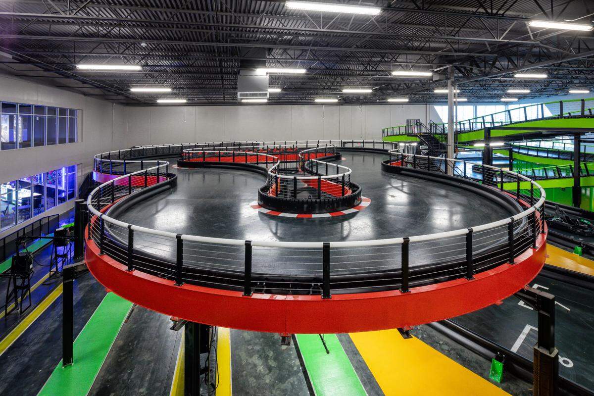 Go-kart riders will be able to speed across multiple levels of track.