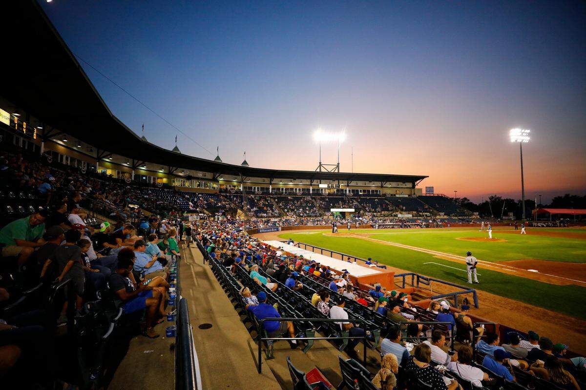 Fans fill the stadium during a South Atlantic League Championship game between the Lexington Legends and the Hickory Crawdads at Whitaker Bank Ballpark in Lexington, Ky., Thursday, Sept. 12, 2019. Hickory beat Lexington 5-1.