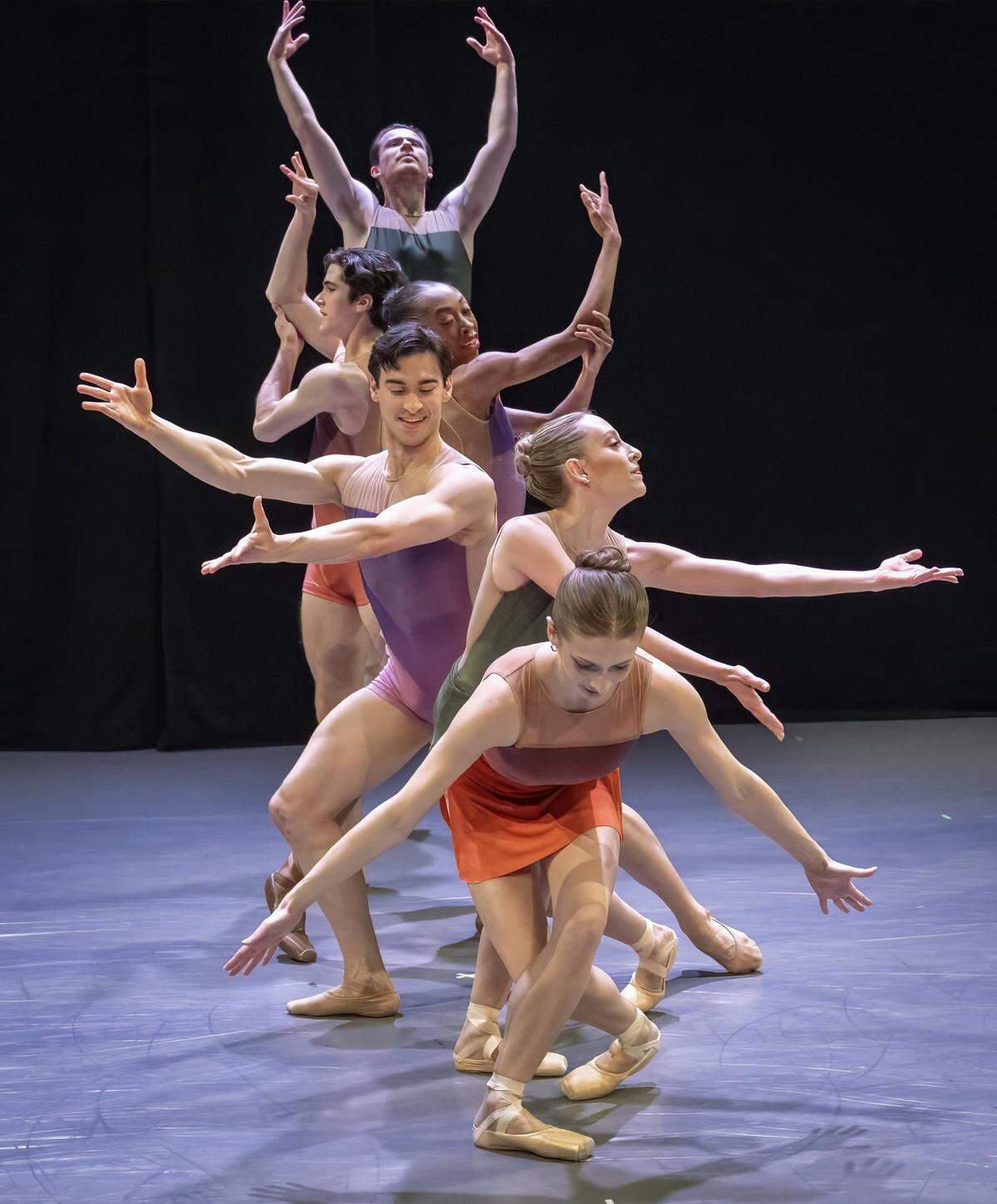 Kansas City Ballet dancers perform in “A State of Play…” in the Kansas City Ballet’s production “New Moves,” at the Frost Studio Theater at the Bolender Center on Wednesday, Jan. 27, 2026, in Kansas City. 