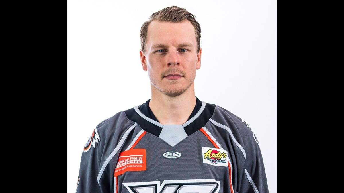 Lane Scheidl is the Kansas City Mavericks’ team captain for the 2021-22 season. He has scored a team-high four goals this season.