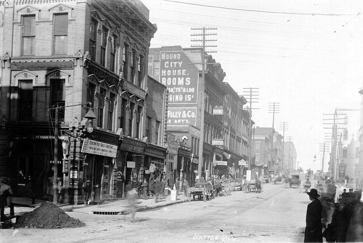 A stretch of Main Street near Fourth Street dubbed “Battle Row” for its high concentration of saloons and proclivity for violence, was the image that 11th Street merchants and shoppers were hoping to avoid.