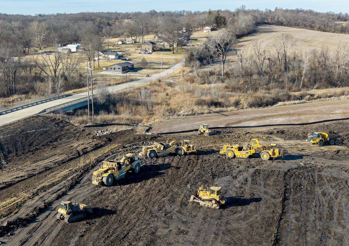 Mary and Howard Hoff, Dawn Hahnfeld and their neighbors all live within close proximity of the site for the planned 400-acre, $6.6 billion AI data center, seen here, breaking ground in Independence this year.