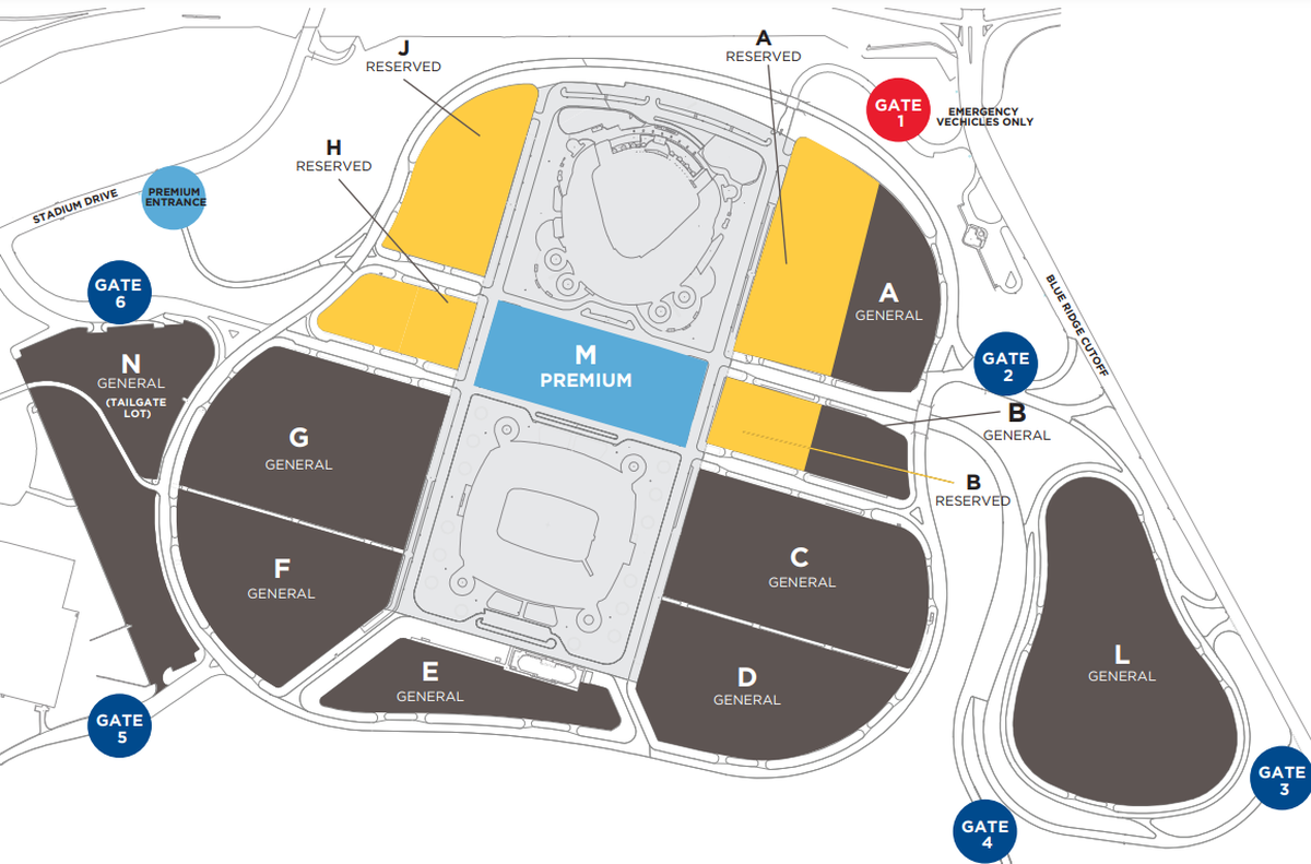 This is a map of Kauffman Stadium's parking lot