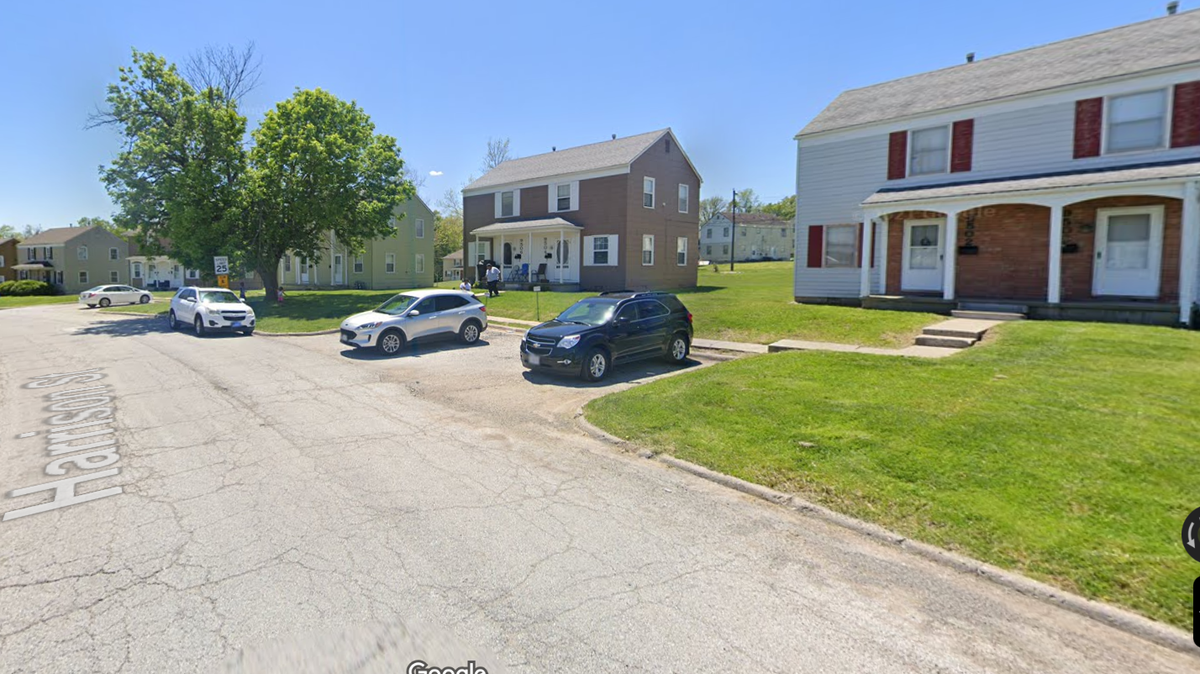 A Google maps image from May 2021 in the 9500 Block of Harrison Street. Police are working to determine what led to a shooting on Aug. 8, 2024 that killed one man in the neighborhood.