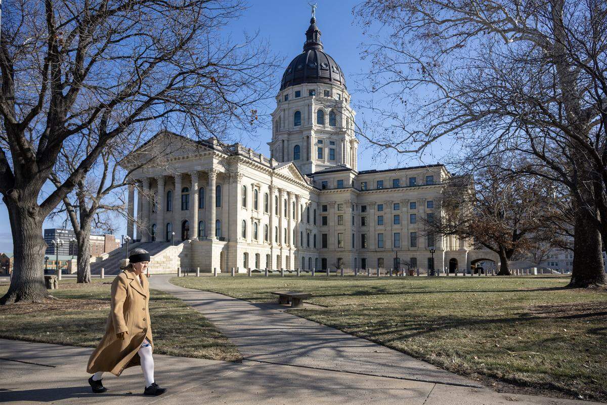 The Kansas State Capitol in Topeka on Monday, Dec. 22, 2025.