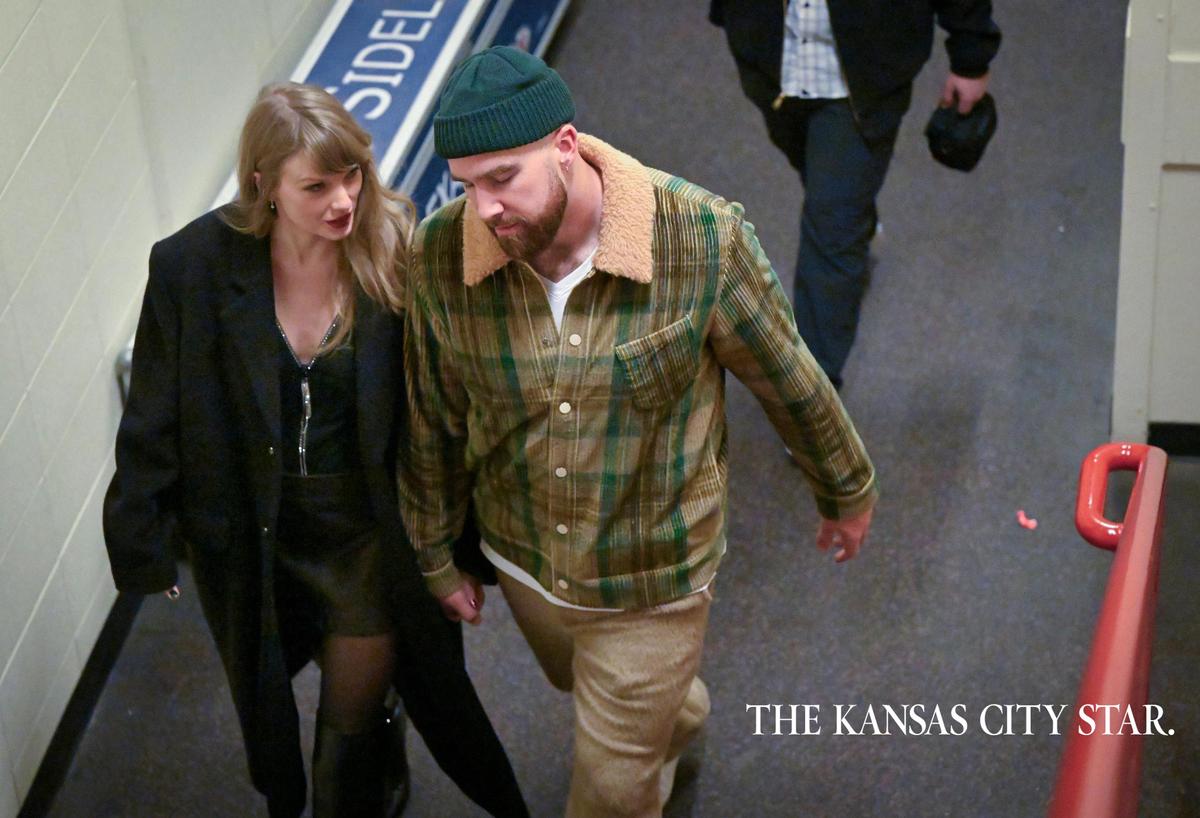 After the Chiefs lost a tough game against the Buffalo Bills on Dec. 10, Taylor Swift held Travis Kelce’s hand as the two left GEHA Field at Arrowhead Stadium.