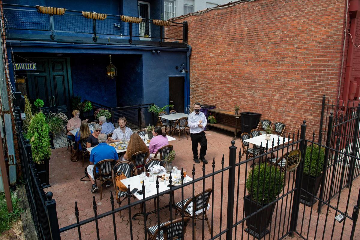 Tailleur, which opened recently at 3933 Main St., features an outdoor space.