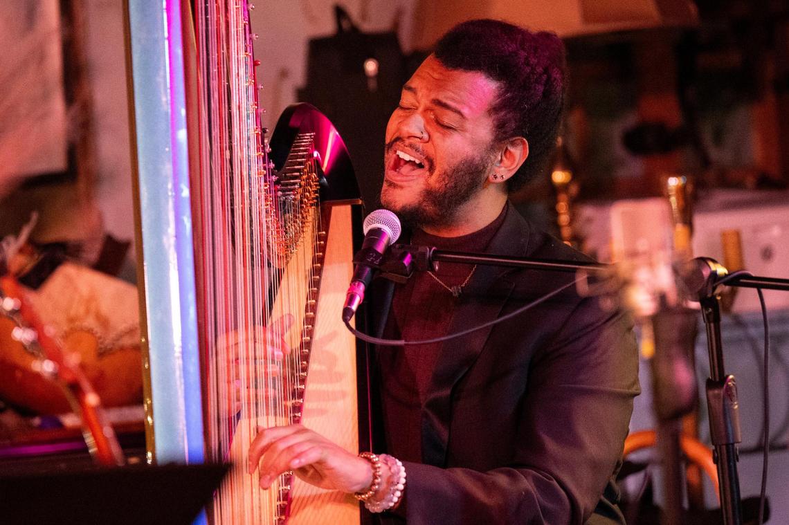 Calvin Arsenia performs at the Greenwood Social Hall on Sunday, Dec. 15, 2024, in Kansas City.