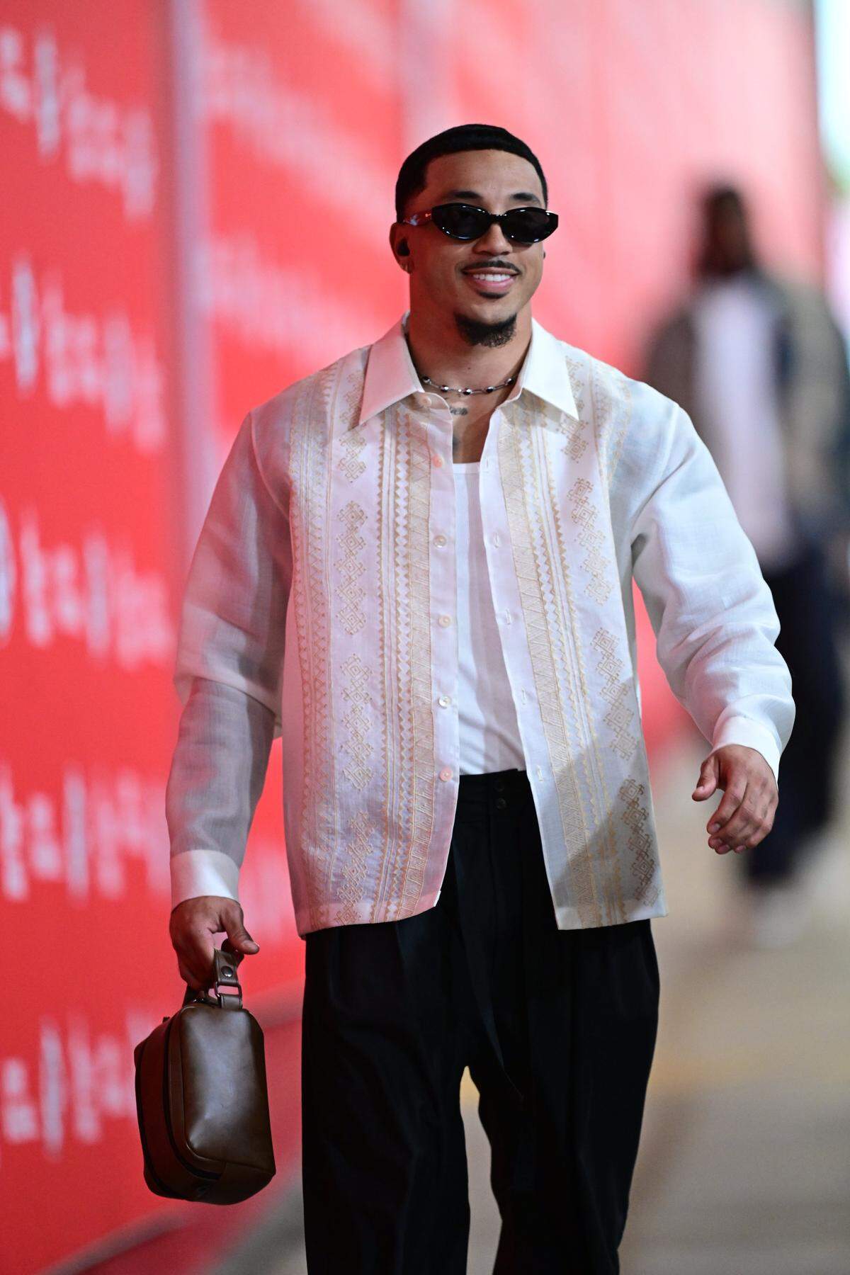 Kansas City Chiefs wide receiver Nikko Remigio arrives before the game with the Detroit Lions on Sunday, Oct. 12, 2025, at GEHA Field at Arrowhead Stadium.