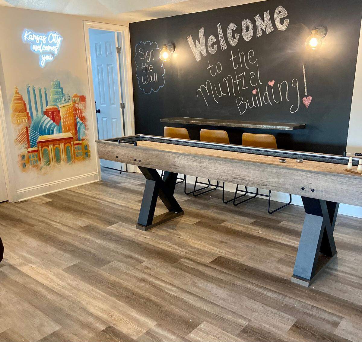 The inside of the Muntzel Building. The former peanut factory has been turned into a loft on AirBnb by owners Ryan Nadolski and Amanda Peterson.
