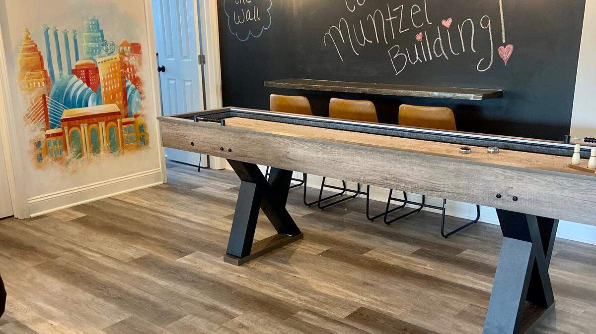 The inside of the Muntzel Building. The former peanut factory has been turned into a loft on AirBnb by owners Ryan Nadolski and Amanda Peterson.