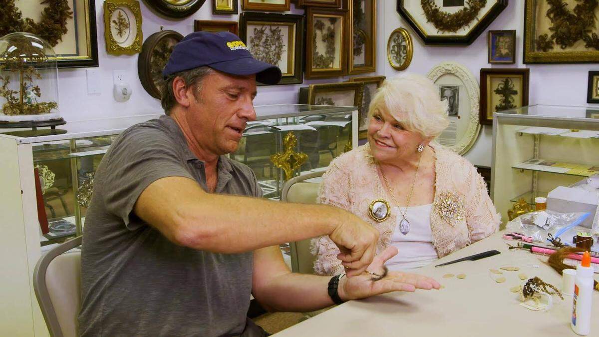 Reality TV host Mike Rowe stopped by Leila’s Hair Museum in 2014 to film an episode of “Somebody’s Gotta Do It.”