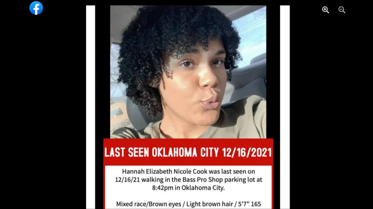 Hannah Cook, a 24-year-old Oklahoma woman, went missing on Dec. 16 and her family is desperate to find her.