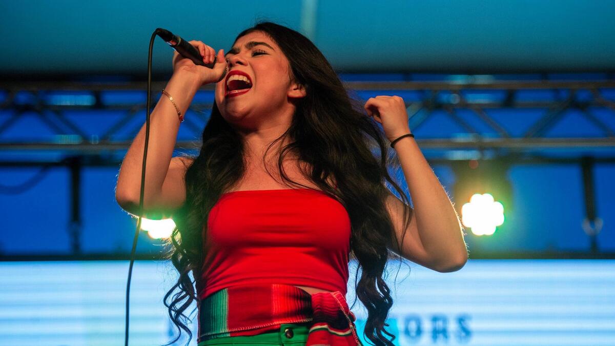 Eli Lugo performs on stage during the Cinco de Mayo celebration at Guadalupe Centers on Friday, May 5, 2023, in Kansas City.