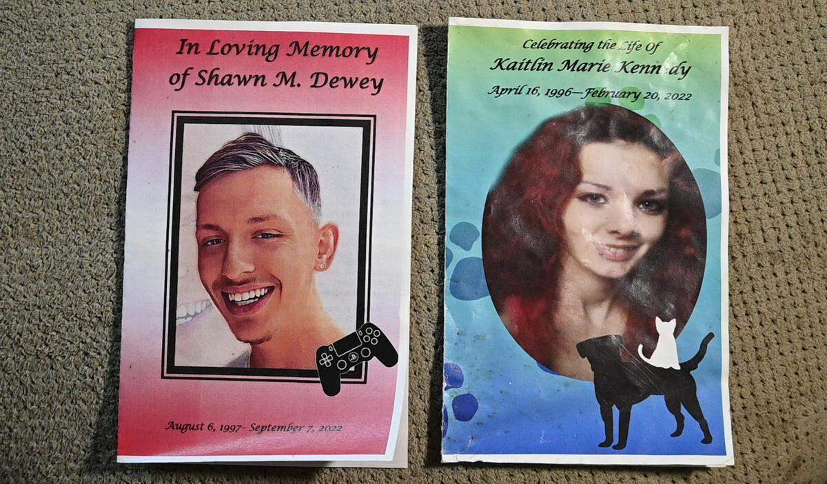Shannon Earnshaw of Bonner Springs, Kansas, feels the loss of her only son, Shawn Dewey II, 25, every day. Dewey died Sept. 7, 2022, seven months after Earnshaw’s niece, Kaitlin Kennedy, also died from fentanyl.