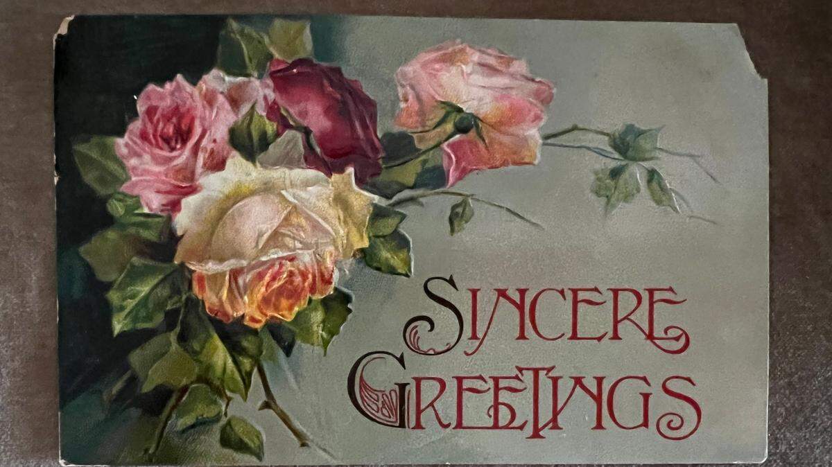 A postcard sent to Denise Snodell’s great aunt in 1909, when life and Valentine’s Day might have been simpler.